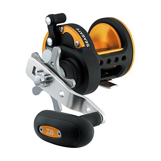 Daiwa SGT50H Seagate Star Drag Saltwater Conventional Reel, Black and Orange Finish