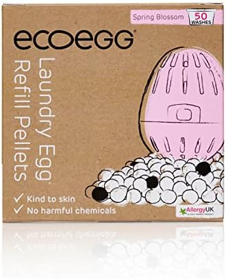 ecoegg Laundry Egg Refills| Eco Friendly Alternative to Detergent and Fabric Conditioner | Spring Blossom | 50 Washes