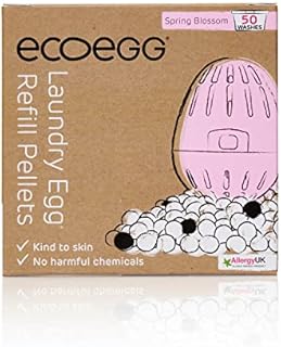 ecoegg Laundry Egg Refills| Eco Friendly Alternative to Detergent and Fabric Conditioner | Spring Blossom | 50 Washes