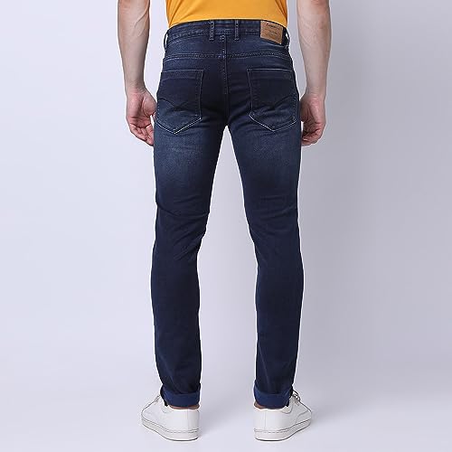 Image of Oxemberg Cotton Slim Fit Solid Denim for Men (DS20024)