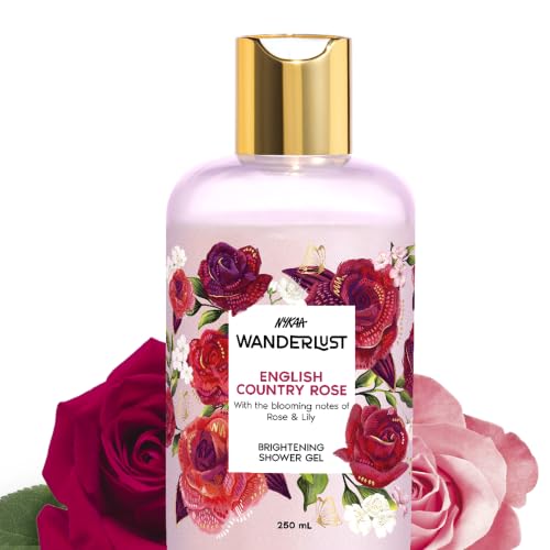 Image of Nykaa Wanderlust English Country Rose Body Wash for Women | Hydrating & Barrier Repair with Vitamin E & Glycerine | Gentle Cleanser for Nourished, Refreshing Skin | 250ml | Paraben-Free & Vegan