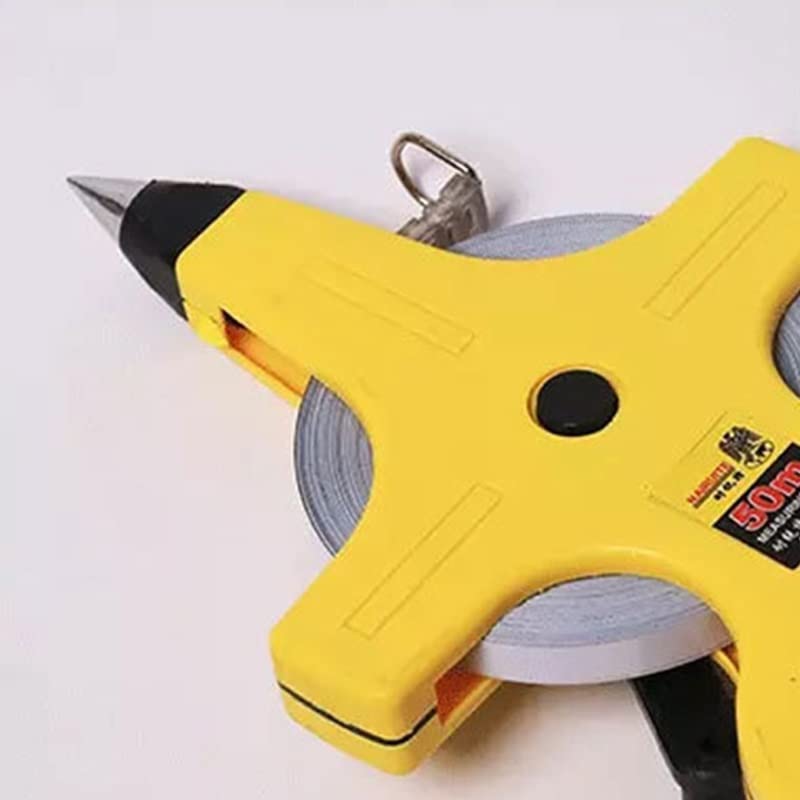 Cinta métrica， Cinta métrica Larga 30M 50M Cinta métrica de plástico de Carrete Abierto portátil Cinta métrica de ingeniería for Herramienta de medición de Pista e ingeniería(50M)