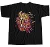 Fancy A Snuggle Womens Loose Fit Geometric Horse T-Shirt Black Large #1