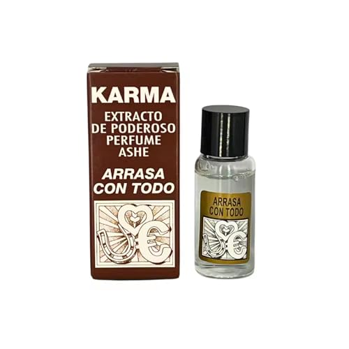 Extracto de Perfume de Arrasa con Todo (10ml) | Acabar con todo tipo de Negatividad | Rompe Maleficios, Mal de Ojo, Maldiciones, Trabjos de Magia Negra... | Extracto de Perfume Ashe Milenario.