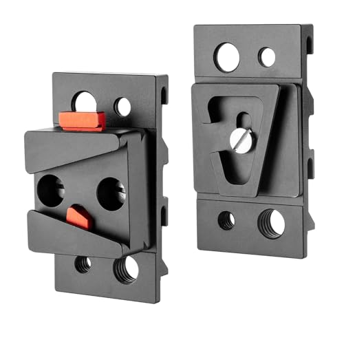 Image of FOMITO NP-F2 Dual-Sided NP-F Plate, All-Aluminum Alloy, ±90 and ±180 Angle Adjustment, for Monitor, LED Light, Wireless Transmitter