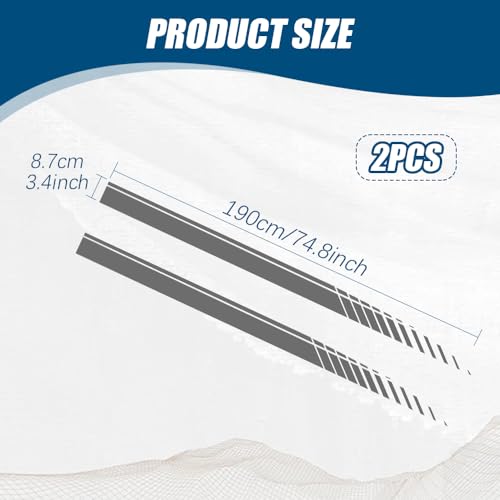 Image of 2Pcs Sports Racing Stripe Graphic Stickers, Side Door Vinyl Decals, Universal Car Decoration Accessories (Gray)