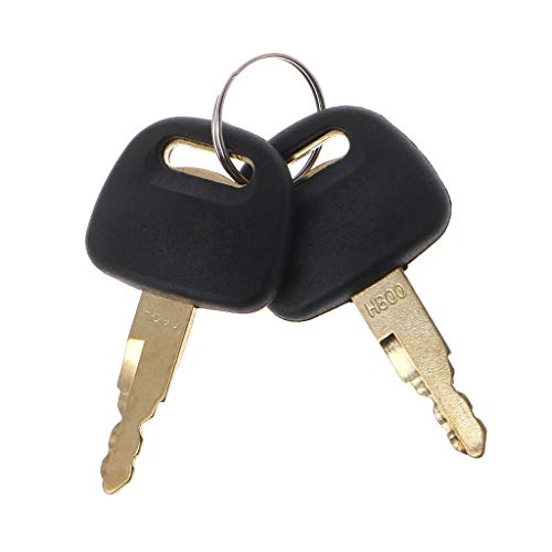 SHOTAY 4pcs Excavator Ignition Keys For Hitachi & Hitachi ZAX Grab BU0028, Black and Golden, 58mm/2.28" - Image 2