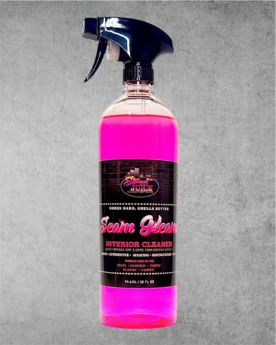 Seam Gleam SG-32 Street Juice Products Interior & Upholstery Cleaner Safe Leather, Vinyl, Plastics, Trim, Carpet, Fabric & More Car, Truck, Boat, Home 32 Fl Oz