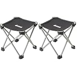 7075キュービックチェア(グレー) ジュラルミン 耐荷重120kg アウトドア 折り畳み 収納袋付き キャンプ 椅子 (× 2)