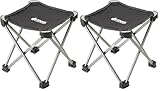 7075キュービックチェア(グレー) ジュラルミン 耐荷重120kg アウトドア 折り畳み 収納袋付き キャンプ 椅子 (× 2)
