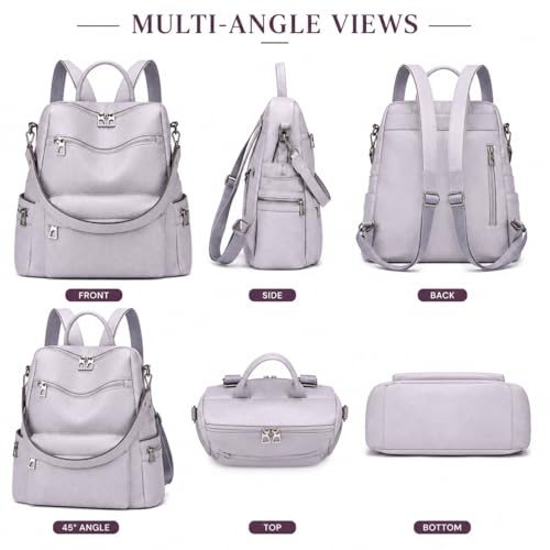 Image of Leather Backpack for Women | Large Capacity | College and Office use | PU Leather | shoulder bag for Ladies,