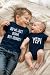 Tstars Did We Just Become Best Friends? Big Brother Little Bro Matching Shirt & Baby Bodysuit Set Navy 2T / Baby Navy NB (0-3M)