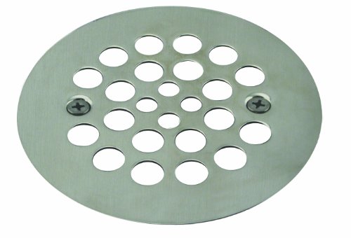 Image of Westbrass A3193-07 4-1 /4 inch OD Brass Shower Strainer Grid Drain Cover, Satin Nickel