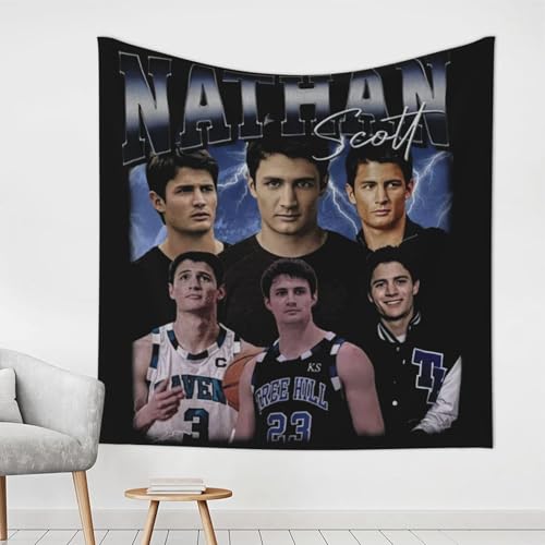 SWEQLM996 Nathan Music Scott Tapestry Wall Hanging Vintage Bedroom Dorm Backdrop Banner Curtain Living Room Decoration 59x59
