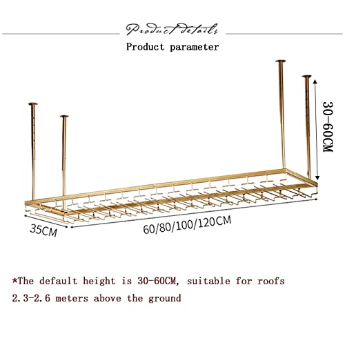 Support de rangement en verre de plafond en métal robuste style européen