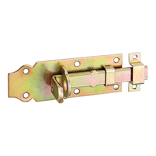 Alberts 116750 Verrou porte-cadenas | droit, avec poignée plate et gâche attachée | passivé | platine 100 x 44 mm