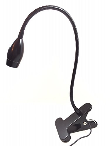 New Gooseneck USB LED Portable Reading Light Table Lamp Clip Black Steel