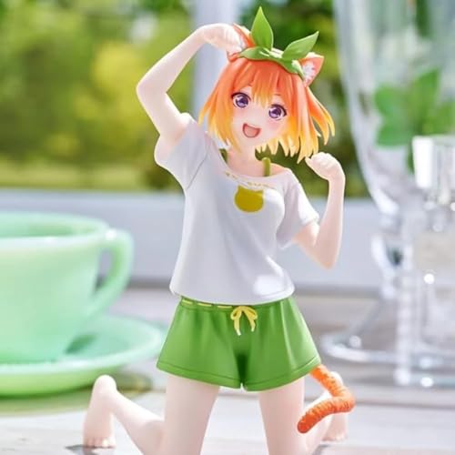 Image of 15cm Yotsuba Nakano Sitting Action Figure for Home Table - Desk & Car Deskboard Decor | The Quintessential Quintuplets - Nakano Yotsuba Figure Gift for Kids, Family & Friends (Yotsuba)
