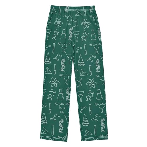 ZZKKO Science Chemical Formula Green Boys Pants for Kids Jogger Pants with Pockets S-XL