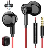 イヤホン 有線 マイク付き 3.5mmジャック 磁気 対応AQUOS sense7 wish2 対応Redmi 12C 対応OPPO Reno9A リモコン付き 通話対応 イヤフォン パソコン PC 用 テレワーク対応iphone 6s/SE PS4 switch 対応arrows対応moto g13 g52j Xperia/for Galaxy ギフト 黒赤