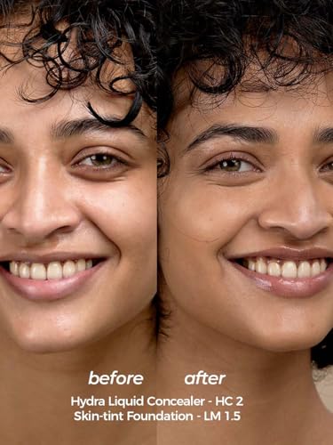 Image of Ruby's Organics Liquid-Cream Concealer for Under-eye Dark Circles & Pigmentation, Full Coverage, Under Eye Cream with Bakuchiol, Easily Blendable, Highly Pigmented, Natural, All Indian Skin Types - HC4, 6.5ml