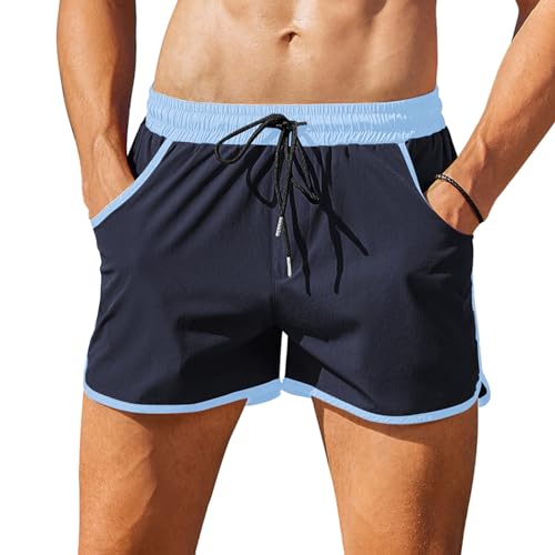 Maillot de bain court homme séchage rapide COOFANDY avec poches en noir