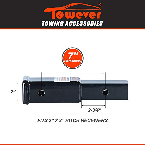 Towever 84332P Towever Trailer 2 inches Hitch Extension Receiver Tube