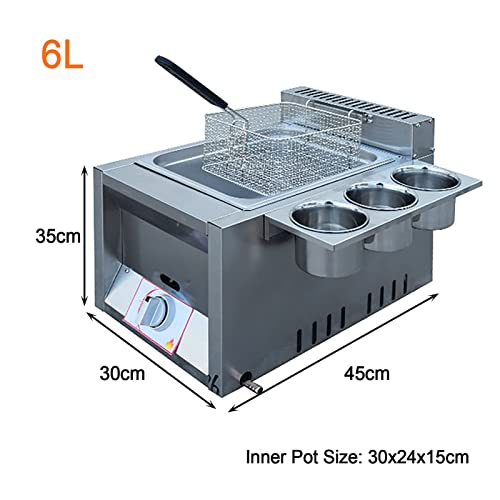 Friteuse à gaz commerciale de grande capacité double bac en inox - 3