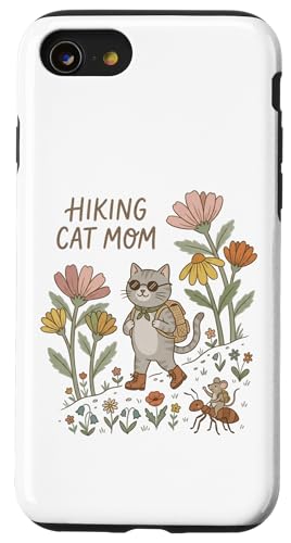 Hiking Cat Mom Cute Floral Adventure �X�}�z�P�[�X iPhone SE (2020) / 7 / 8 �p