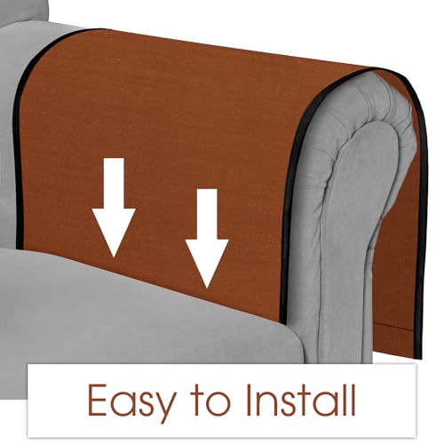 image for Joywell Linen Armchair Caddy Remote Control Holder for TV Recliner 6 P