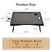 Amaredom Laptop Bed Desk Tray Bed Table, Foldable Portable Lap Desk with Storage Drawer and Cup Holder for Eating Breakfast on Bed/Couch/Sofa-Black