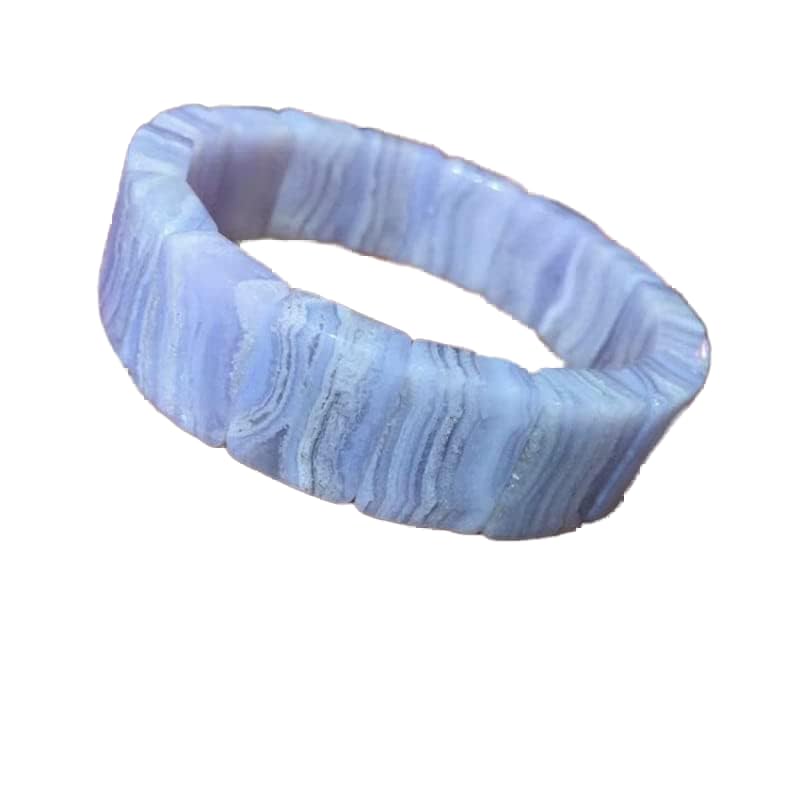 Bracelet lithothérapie en agate bleue pour séances de yoga et bien-être