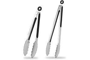 9 & 12 Inch Metal Kitchen Tongs, the Ultimate Cooking and Grilling Companion