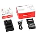 Grepro NP-W126 Battery (2 Pack) and Dual USB LCD Charger Set Compatible with Fuji X-T1 X-T2 X-T10 X-T20 X100F X-Pro1 X-Pro2 X-E2 FinePix HS30EXR HS35EXR HS50EXR Fuji X-A1 X-A2 X-A3 X-E1 X-E2S X-M1
