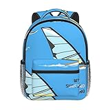 windsurf infantil Tamaño: 25,4x30,5x10,2 Cm / 10x12x4 Pulgadas, Mochila Perfecta Para Niños, Niñas Y Niños Que Regresan A La Guardería, Preescolar, Jardín De Infantes O Días De Juego Informal, Recomendado Para Niños De 2 A 6 Años