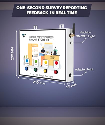 Image of Rely Cure ⇒ VP INDUSTRIES (Lite Model) Liquor Shop Feedback Machine with Inbuilt WiFi Hotspot | Smiley Feedback System with Mobile App & Live Reports