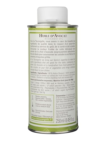 Foto von La Tourangelle - Avocadoöl - Aus dem Fruchtfleisch von Avocados gewonnen - Intensiver und fruchtiger Geschmack - Öl für Küche und Kosmetik - 250ml