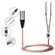 Monosaudio High End Kopfhörer Upgrade Kabel 4pin XLR Stecker to (Dual) 3.5mm PTFE Isolierung 1,5m HiFi Audio Ersatzkabel mit 16Adern Twist OCC Kupfer Leiter für HE4XX/HE-400i/HE560/HE-350/HE1000