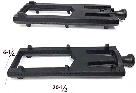 Grill Parts Zone Replacement Cast Iron Burner for DCS 36 Series, 36ABQ, 48BQRS, DCS36-BQARS, DCS48-BQARS, DCS48A-BQRN & Kirkland- 20 1/2" x 6 1/4" (2-PK) Gas Models