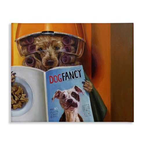 Stupell Industries Glam Salon Dog Perm Humor, 24 x 30 Inch Canvas Wall Art