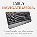 X9 Wired Keyboard - Comfortable Typing - Ergonomic Full Size USB Keyboard with Wrist Rest, Number Pad, Multimedia and 114 Keys - External Computer Keyboard for Laptop, Desktop and Office PC