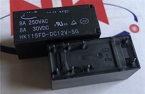 Relé 115F-2C-12V-8A interruptor electromagnético H-K115FD-DC12V-SG con 8 pines para PCB 2