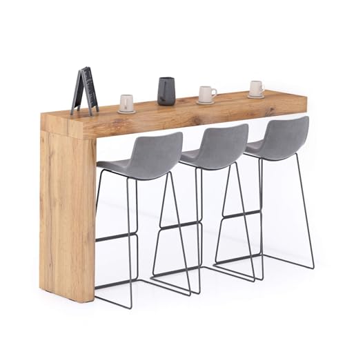 MOBILI FIVER, Evolution Küchenhalbinsel 180x40, rustikale Eiche, Made In Italy