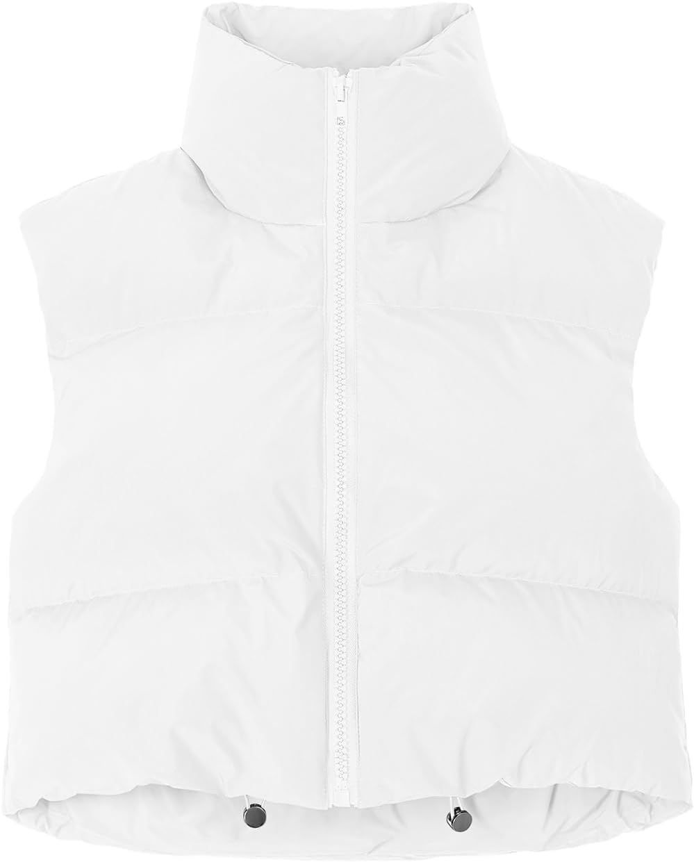 JZC Women's Crop Puffer Vest Lightweight Sleeveless Jacket 2025 Fashion Winter Outerwear Padded Gilet - Image 5