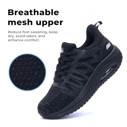 Image of QAUPPE Womens Walking Shoes with Arch Support Athletic Orthotic Sneakers for Women Foot Pain Relief