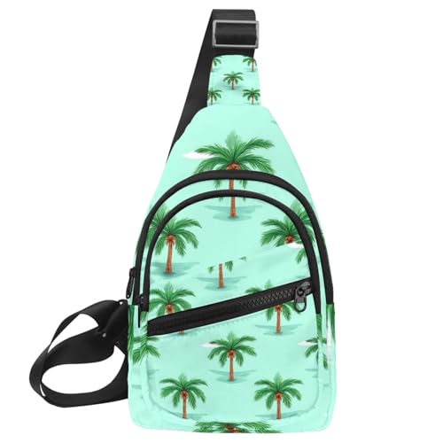 Sac à dos à bandoulière vert noix de coco avec sangle réglable mixte