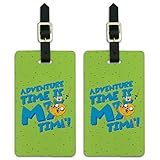 Adventure Time is My Time Luggage ID Tags Suitcase Carry-On Cards - Set of 2