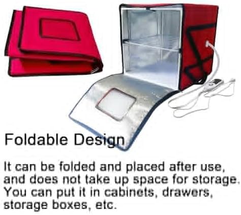 Temperature-Controlled Bread Proofing Box, Foldable Dough Proofer with Internal Shelf for Sourdough, Pizza, Yogurt & Natto – Ideal for Home Baking Enthusiasts (Small)