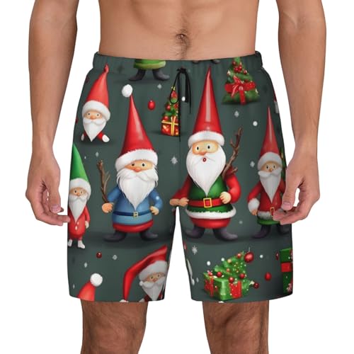 Short de bain pour homme anti irritation avec motif nains de Noël