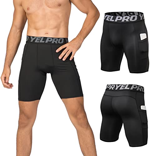 mingzhe Pacote de 3 shorts esportivos masculinos para treino ativo com bolso